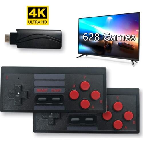 8Bit 4K HDMI Video Game Console Built in 628 Classic Games Mini Retro TV Console Box Wireless Controller HDMI Output Dual Player