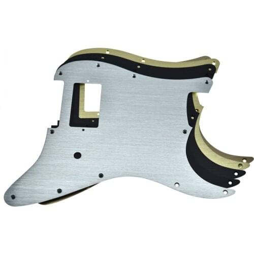 KAISH 11 Hole Metal Aluminum Anodized Modern Style ST Strat One Humbucker Guitar Pickguard Scratch Plate Fits Fender Tom Delonge