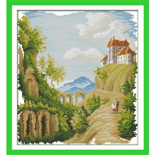 Everlasting Love Walk Together Chinese Cross Stitch Kits Ecological Cotton Fabric 11 CT DIY Christmas Decorations For Home Gift