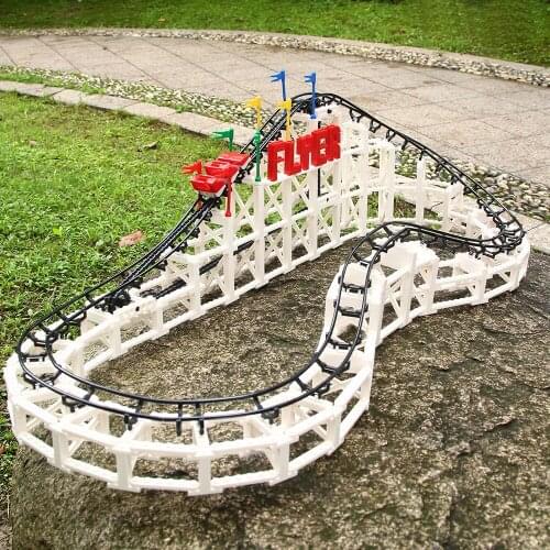 Roller Coaster Toys Kids Blocks Railway Construct Building Big Puzzles Educational Assemble Model