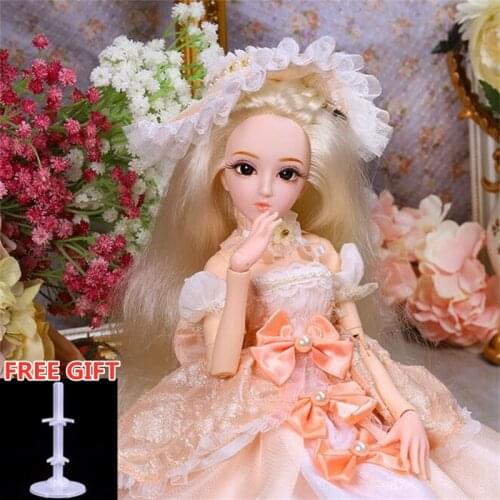 26 Movable Joints BJD Doll 1/4 With Full Outfits Wigs Shoes Upgraded Makeup Ball Jointed Dolls Collection Toys Christmas Gifts