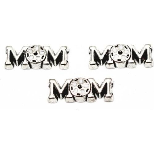Hot selling 10pcs/lot Soccer Mom floating charms silver Alloy charms living glass memory lockets DIY Jewelry