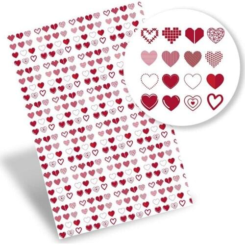 Faux Leather Sheets Valentines Day Theme Synthetic Leather Printed Vinyl Fabric DIY Handbag Bow Making Supplies 22*30cm 0.8mm