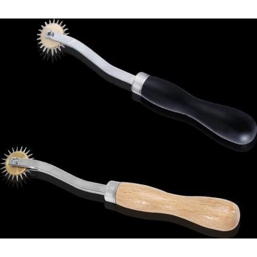 MIUSIE 1PCS Professional Stainless Steel Leather Overstitch Wheel Gear Roulette Spacer Sewing Leather Craft Tool Gear 4mm