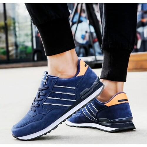 2021 Men Casual Shoes Comfortable Sneakers Artificial Leather Male Spring Flats Trainers Outdoor Mens Shoes Lac-Up Free Shipping