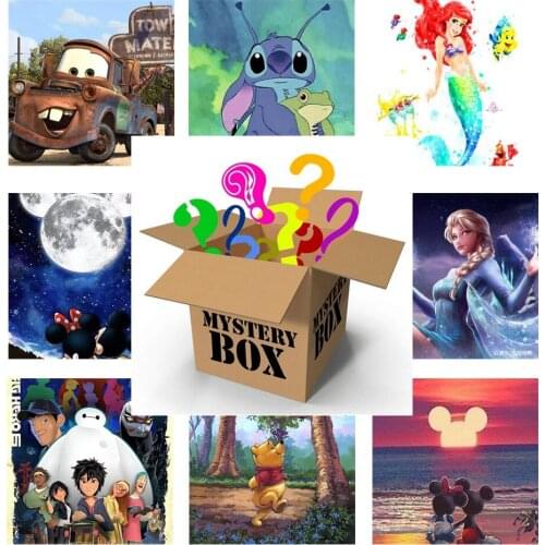 Disney Lucky Product Mystery Box 5D Diamond Painting Square/Round Cross Stitch 50000+ Random Varieties