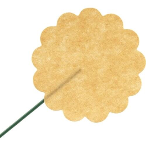 Scallop blank Kraft paper Stickers,Wedding Favor Sticker, Envelope Seal Sticker 120pcs/lot