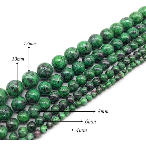 Natural Stone Jade Unakite Stone Round Loose Charm BeadsFitMulti-purpose Jewelry Making 4 6 8 10 12MMPick Size J294