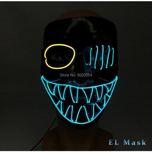 GZYUCHAO EL Newstyle EL Party Mask Led Luminous Mask DJ Mask Glow In Dark For Dance DJ Club Bar Night Club