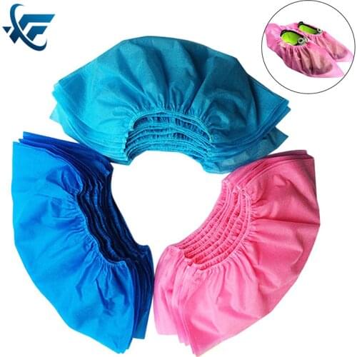 Disposable Thick Non-Woven Shoe Cover Dustproof Household Boot Covers Non-Slip Reusable Overshoes for Home, Factory Protective