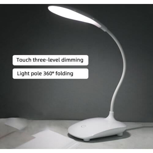 Lamp Bedroom Bedside Desk College Student Children Learning Reading Folding Dimming Bedside Lamp Clip Festival lighting
