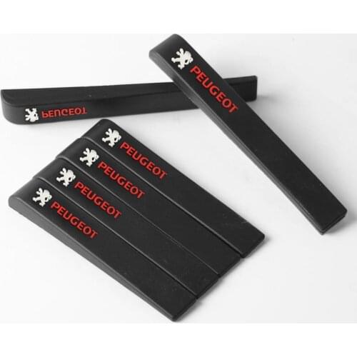 Rubber Car Door Protector Strip Car Door Bumper Edge Anti-collision Strip Sticker For Peugeot 206 307 308 207 3008 208 407 508