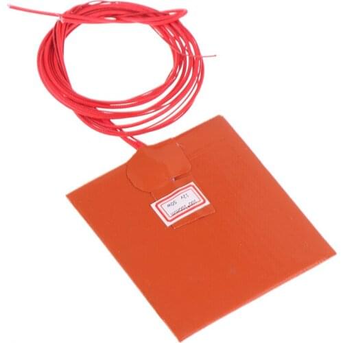 50W 12V Engine Oil Tank Silicone Heater Pad Universal Fuel Tank Water Tank Rubber Heating Mat Warming Accessories 10x10cm