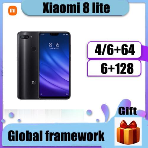 Smartphone xiaomi 8 lite 6G 128G Snapdragon 660AIE 18W Fast charging 6.26'' screen 24MP selfie 3350mAh battery 2280*1080 FHD