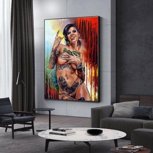 Fun Tattoo Nude Graffiti Body Art Canvas Painting Poster Print Pop Wall Art Pictures for Living Room Wall Decoration Cuadros