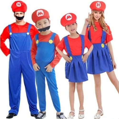 Girls Woman Halloween Super Bros Costume Parenting cloth Cosplay Game Role play Christmas Purim Carnival Stage Show dress