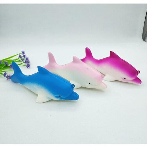 17.5cm Jumbo squishies Toys Children Slow Rising Antistrss Toy Kawaii dolphin Squishies Stress Relief Toy Funny Squeeze Toy Drop