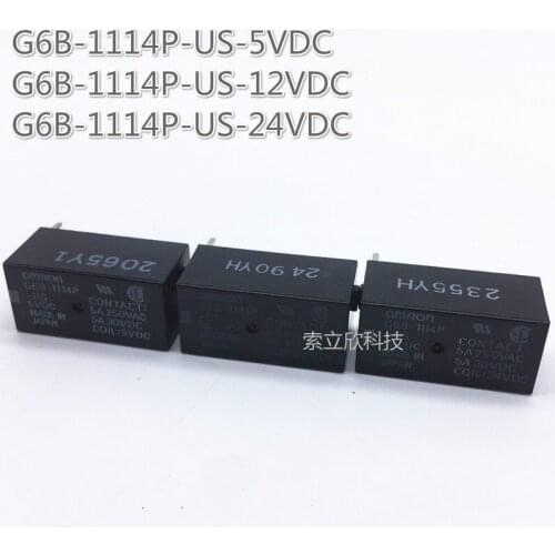 2pcs New Relay G6b-1114p-us-5vdc 12vdc 24vdc One Normally Opens 4PIN