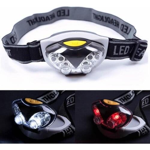 3 Modes 6 LED Head Lamp Light Fishing Headlamp Headlight Outdoor Camping Torch