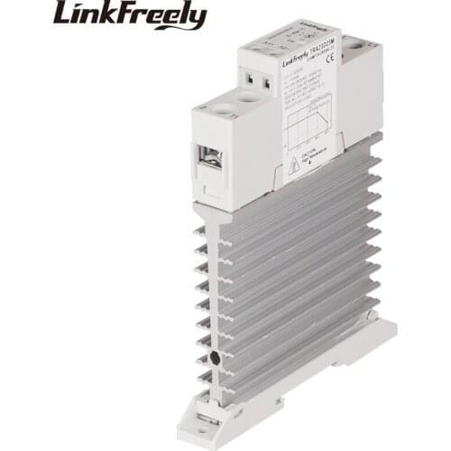 TRA23D25M 5pcs Integrated Solid State Relay 25A DC to AC Ouput 24-280VAC Heat Sink Din Rail SSR Relay 5V 12V 32V 24VDC Input