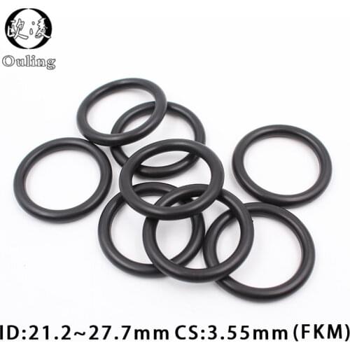 5PC/Lot Fluorine rubber Ring FKM O-ring Seal CS3.55mm ID21.2/22.4/23.6/25/25.8/26.5/27.7mm O Ring Gasket Oil Ring Fuel Sealing