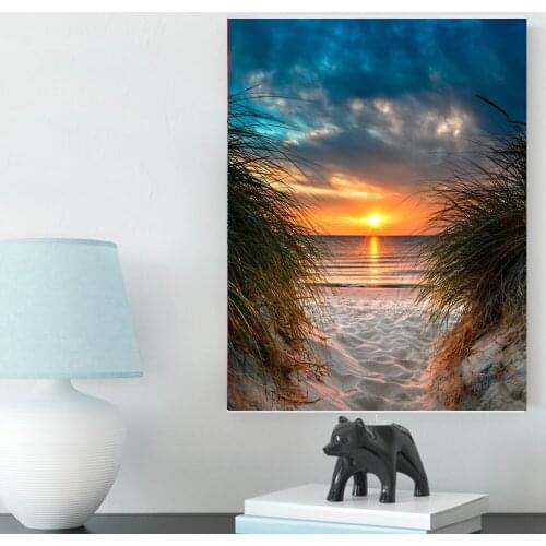 5D Diamond Painting Diy Beach Mosaic Diamond Painting Cross Stitch Kit Home Decoration Wall Decoration Art Craft