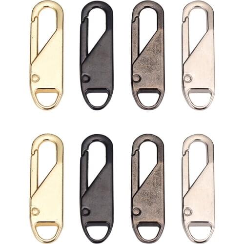 8PC Universal Detachable Zipper Puller Metal Rubber Zipper For Bags And Clothes Universal Zippers Fast Delivery Dropshipping