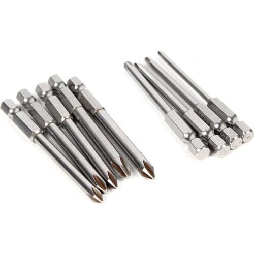 9pcs 75mm Antislip Long Bits Impact Screwdriver Drill Bit Screw Driver Head Driver Bit Hex Torx Shank Cross Phillips Magnetic