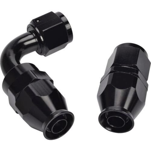 Aluminum AN8 Straight/90 Degree PTFE Reusable Hose End Fitting Adapter For Swivel PTFE Oil Fuel Line Hose End Fitting
