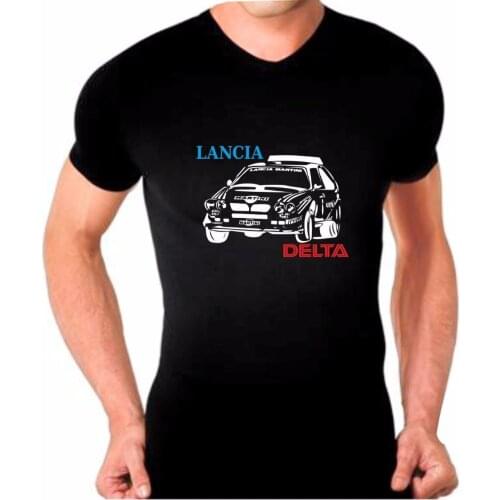 Design T Shirt New T-shirt for Car LANCIA DELTA INTEGRAL HF T-shirt Car Sports T-shirt