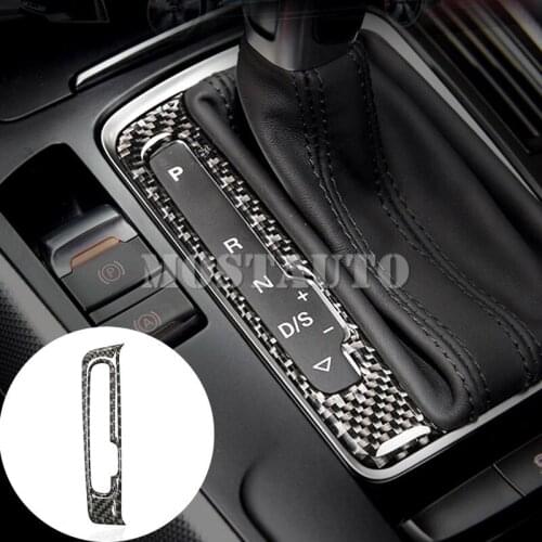 For Audi A4 S4 Carbon Fiber Console Gear Box Display Screens Cover 2008-2015 1pcs Car Accessories Interior Car Decor Car Trim