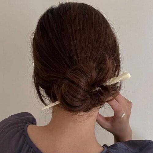 Women Vintage Acetate Hair Stick Tortie Leopard Print Chopsticks Hairpins Chinese Retro Bun Holder Chignon Pin Hair Styling F1FF