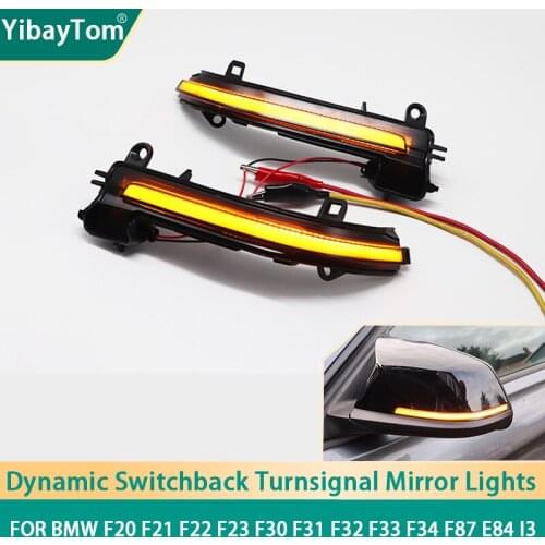Smoke Black Dynamic Turn Signal Switchback LED Light Side Wing Mirror Light Trim for BMW F20 F30 F31 F32 F33 F34 F36 E84 F87 i3