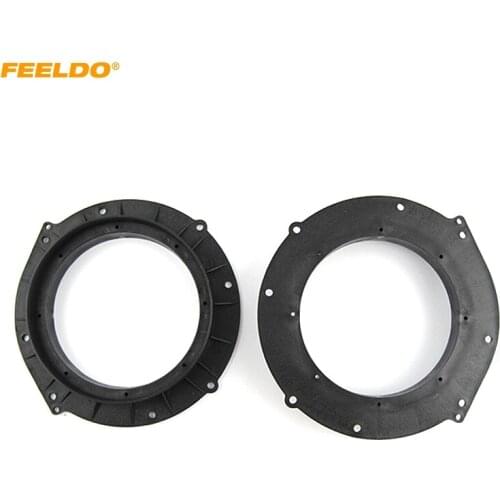 FEELDO 2pcs Car Speaker Spacer Mats for Audi A4L/A5/A6 Refit Rings Spacers Ring Pad Adaptor Modified Audio Installation Kits