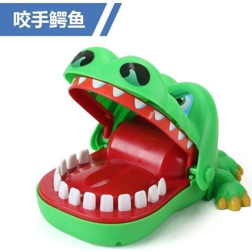 Creative Big Mouth Bite Finger Toys Funny Gags with Light & Sound Toy for Kids Family Party Play Fun