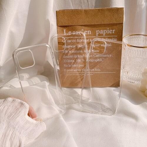 Crystal Clear Phone Case for iPhone 12pro High Quality iPhone 12 Case iPhone XR 6 6s X XS Max 12 Pro Max 7 Plus 8 11 Silicone