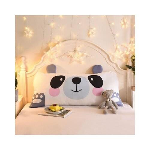Cartoon Double Pillows Cotton Linen Backrest Cushion For Sofa Cushions For Bed Rest Pillow Back Support Large Size