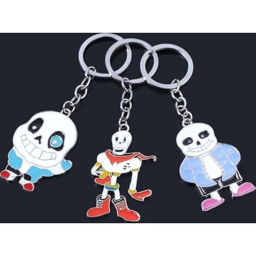 SG New Game Undertale Keychains High Quality Cute Figure Sans Papyrus Panda Skeleton Pendants Keyring Men Boy Kids Toys Jewelry