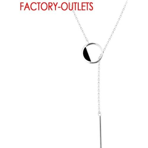 Real 100% 925 Sterling Silver Geometric Element Pendant Necklaces Sparkling Charms For Women Girls Fashion Birthday Jewelry