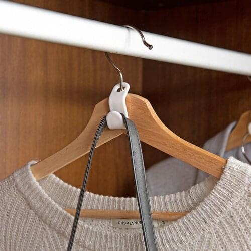 Bedroom Storage Wardrobe Organizer Space-saving Hanger Hook Coat Hook Plastic Closet Stack Hanger Rack Multi-function Wardrobe