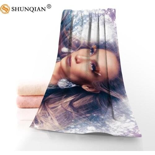 Custom jennifer lopez Towels Microfiber Fabric Popular Face Towel/Bath Towel Size 35x75cm, 70x140cm Print your picture