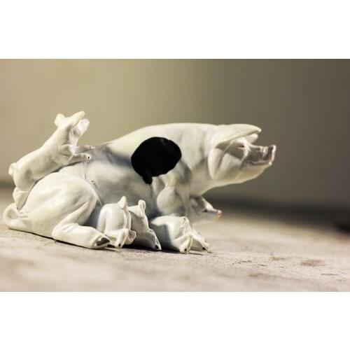 Pvc figure model toy pig mother