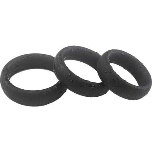 Silicone Durable Penis Ring Adult Men Ejaculation Delay Cock Rubber Rings Penis Enlargement Sex Toys for Man Male Sex Cock Rings