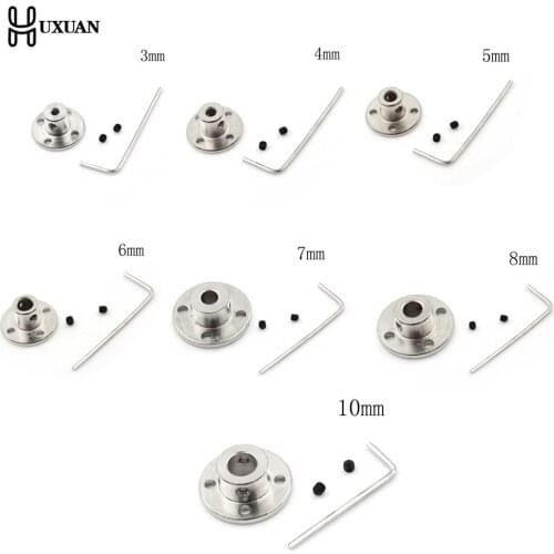 3/4/5/6/7/8/10mm R11 Rigid Flange Coupling Iron Motor Guide Shaft Coupler Motor Connector Set Power Transmission Parts Hardware
