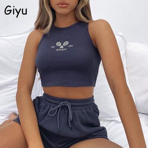 Leisure sports 2-piece suit womens sportswear 2021 summer sexy embroidery short top shorts suit womens two-piece suit jogging