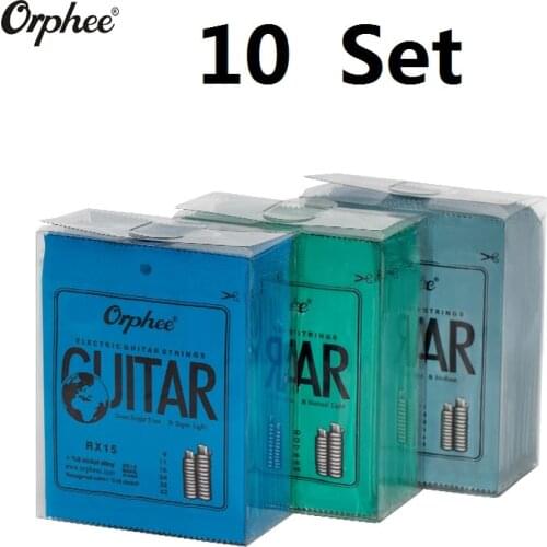 10 Set of Orphee RX15/17/19 Electric Guitar Strings Hexagonal Carbon Steel 10% Nickel Alloy 1st-6th Strings