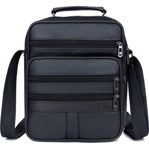 Mens Shoulder Bags Genuine Leather Luxury Male Handbag Fashion Casual Crossbody Messenger Bags For Men Business Pocket Flap Bag