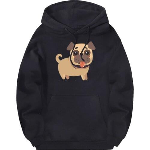 Streetwear Cute Puppy Hooded Sweatshirts Men Fleece Pullovers Hip Hop Clothing Long Sleeve Hoodies Breathable Moletom Homme