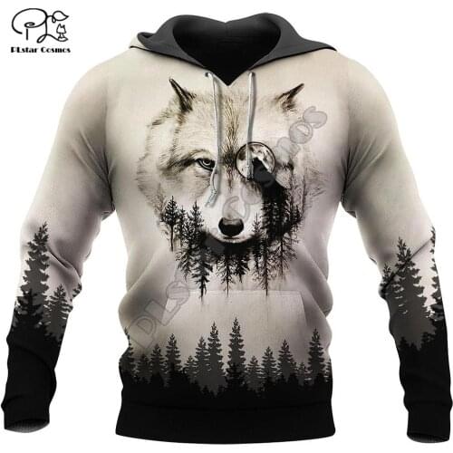 PLstar Cosmos Animal Hunting Wolf Hunter Tattoo symbol Streetwear Harajuku NewFashion 3DPrint Hoodies/Sweatshirts/zip/jacket S10