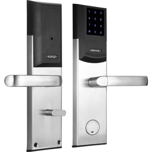 Smart Security Door Lock Three Unlocking Ways 384 M1 RF Cards 10 Groups Passwords Emergency Mechanical Keys Combination Locks